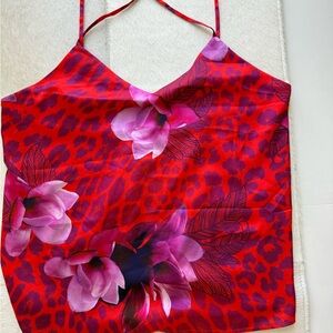 Marciano Red and Pink Floral Camisole